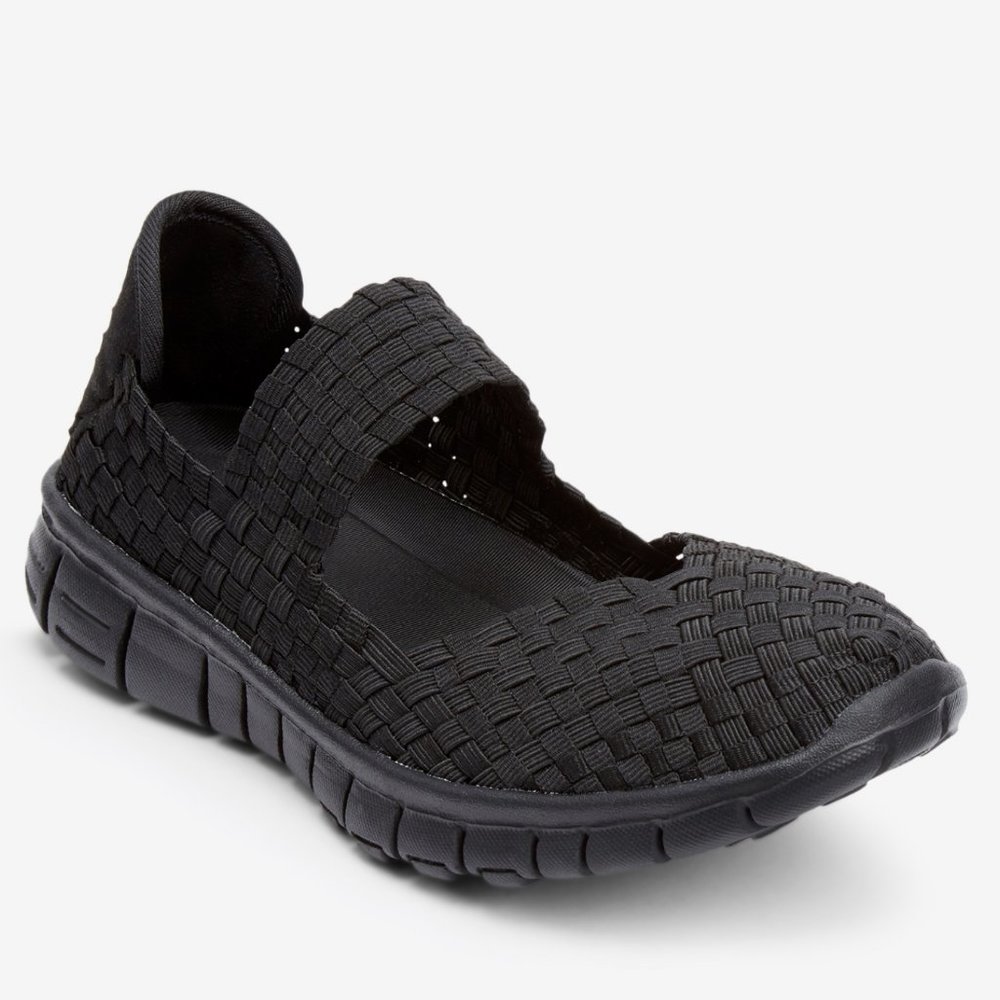 ComfortView Sport stretchy black Mary Jane 11WW
